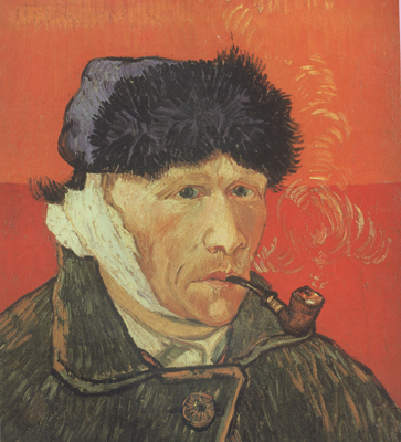 Self-Portrait with Bandaged Ear and Pipe (nn04)